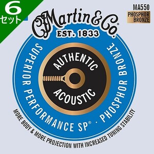 6セット Martin MA550 Superior Performance Medium 013-056 Phosphor Bronze マーチン アコギ弦