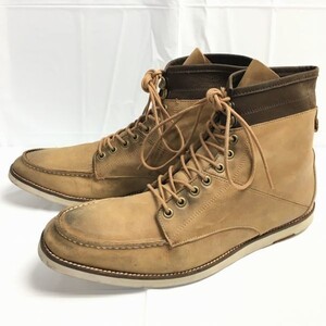 J.SHOES　本革　ショートブーツ　サイズ28.0　茶　レースアップ　管No.R7