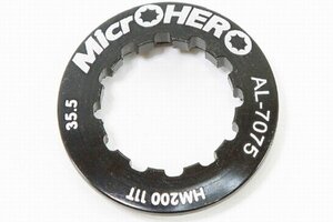 【即納】【軽量6g】MicrOHERO アルミ合金製 スプロケット ロックリング 11T 対応 ブラック AL-7075 フライホイールリングロックカバー