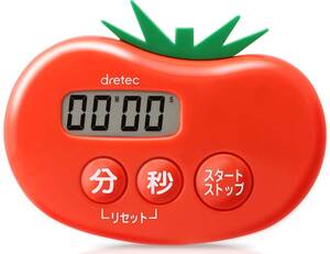 dretec(ドリテック) 【抗菌タイプで衛生的】とまとタイマー デジタル 99分59秒 T-535RD レッド