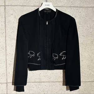 ONtheCORNER ITEM No.1750/COMMEdesGARCONS コムデギャルソン バードデザイン レイヤードジップジャケット 89aw size:S Six