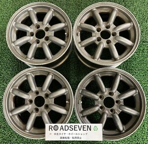 ★Watanabe ワタナベ RB RBF 8スポーク 当時物 希少 14インチ 100/5H ★14×6J +35 PCD100 5穴 ハブ:約67mm 4本Set 中古 ★送料無料