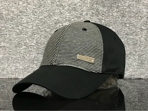 【未使用品】63D クール★OAKLEY オークリー キャップ 帽子CAP クールなシマ柄とブラックの伸縮素材にメタルピン《伸縮前59㎝～61㎝位迄》