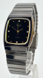 【ラドー　１円～】　「RADO」 　132.9504.3 ダイヤスター　ブラック　腕時計　クォーツ　C13249