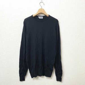 メンズ M / ジョンスメドレー JOHN SMEDLEY ニット ブラック 黒 メリノウール セーター