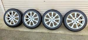 ホンダ アコード タイプS純正 17インチ 7j+55 pcd114.3 5h+DUNLOP LEMANS LM704 225/45R17 4本セット