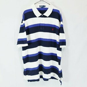 Polo by Ralph Lauren ラルフローレン S/S ポロシャツ ワンポイントロゴ サマー ボーダー ( メンズ 3XB ) M9458 1円スタート