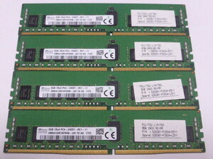 メモリ サーバーパソコン用 SK hynix DDR4-2400 (PC4-19200) ECC Registered 8GBx4枚 合計32GB 起動確認済です HMA41GR7AFR4N-UH④