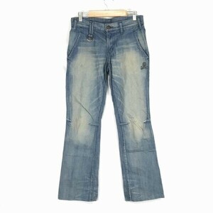 日本製★ロエンジーンズ/roen jeans★金スカル/デニムパンツ【W30/股下76cm】◆BF844