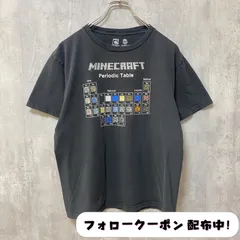 古着 used　MINECRAFT　マインクラフト　半袖　プリントTシャツ　黒　ブラック　ロゴT　ゲーム　レトロ　デザイン　クルーネック　春夏服　メンズ　レディース