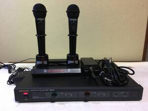 BMB-WT8000レーシーバーおよび無線ワイヤレスマイク(WM-850)2本セット（中古　動作確認）