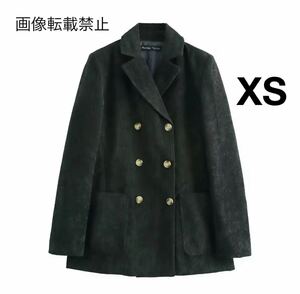 vintage ヴィンテージ レトロ コーデュロイ ダブル テーラードジャケット アウター XSサイズ レディース ★ZARA 好きな方に★冬新作 新品★