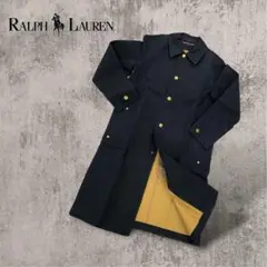 送料無料★RALPH LAUREN ステンカラーコート size7 ブラック