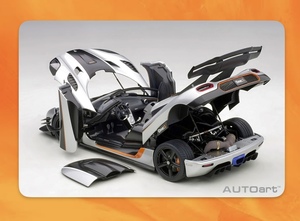 ●今、買えます!!即決!!●◆多数出品中◆ AUTOart オートアート 1/18 ケーニグセグ One：1 (MOON GREY／CARBON BLACK／ORANGE ACCENTS)