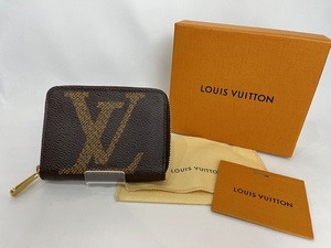 ルイヴィトン　Louis Vuitton　ジッピーコインパース　モノグラムジャイアント　財布　小銭入れ　ブラウン
