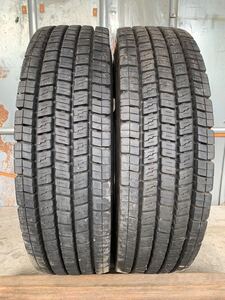 引取り可能！11R22.5 DUNLOP DECTES SP062 23年　17mm 中古トラックスタッドレスタイヤ２本