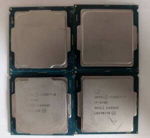 CPU Core i3 8350k i5 6600 i5 8400 i7 6700 4枚　まとめて