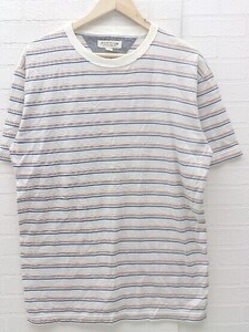 ◇ TOMMY ボーダー 半袖 Tシャツ カットソー サイズL ブルー メンズ