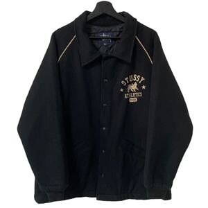 ■激レア■90s USA製 OLD STUSSY RASTA LION VARSITY JACKET L XL ステューシー ラスタ ライオン バーシティ ジャケット sk8 ビンテージ