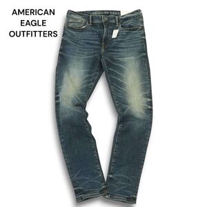 【新品 未使用】 AMERICAN EAGLE OUTFITTERS アメリカンイーグル USED加工 ストレッチ デニム パンツ ジーンズ Sz.32 メンズ　A4B06140_C#R