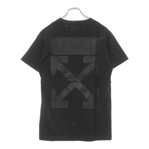 オフホワイト 21AW DIAGONAL ARROW S/S TEE OMAA027F21JER007 バックアロープリントクルーネック 半袖Tシャツ カットソー ブラック