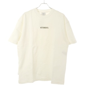 VETEMENTS ヴェトモン 20AW ロゴプリントオーバーサイズTシャツ ホワイト S UAH20TR611 ITFUOXEECDJO