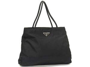 1円 PRADA プラダ テスートナイロン ハンドバッグ トートバッグ レディース ブラック系 BI8829