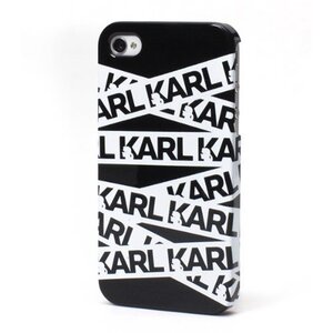 送料無料★スマホケース iPhone4 4s ブラック Karl Lagerfeld