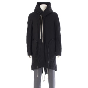 リックオウエンス 21SS BAUHAUS PARKA バウハウスパーカー コットン スパンデックス モッズコート RU21S6971-TE ブラック 48【中古】