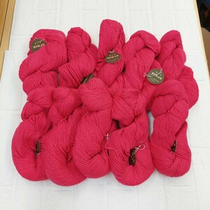 100円〜 野呂英作 毛糸 手芸材料 編み物◆あんです 赤っぽいピンク・10カセ