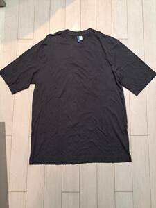 ★H&M　DlVIDED　七分丈　Lサイズ　Tシャツ　黒　ダメージTシャツ