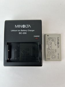 【送料無料】MINOLTA ミノルタ BC-200 純正 充電器 NP-200 バッテリー (BA-007)