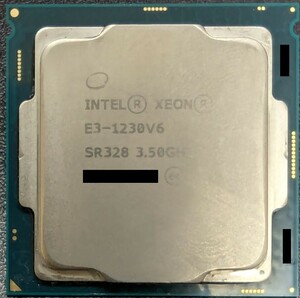 Intel CPU Xeon E3-1230v6 SR328 4C/8T 3.5～3.9GHz Cache 8MB DDR4-2400 DDR3L-1866 TDP 72W FCLGA1151