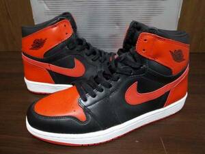 01年製 NIKE AIR JORDAN 1 RETRO ナイキ エアジョーダン レトロ AJ1 OG シカゴ ブルズ【136066-061】BRED ブレッド 赤×黒 US10.5