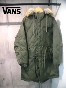 VANSバンズ ヴァンズV66 FISHTAIL DOWN JKT ダウン モッズコート M/ダウンジャケット/ミリタリーダウンコート/メンズ/VN0A3DHMBLK/程度良好