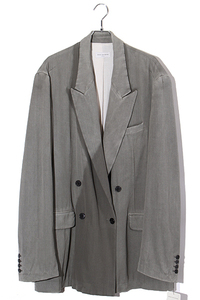 未使用品 24SS ドリスヴァンノッテン SIZE:M Bishop Double Breasted Blazer ビショップ ダブルブレストブレザー ジャケット GRAY グレー /