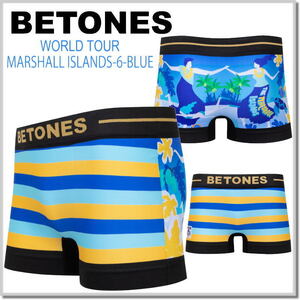 ビトーンズ BETONES シームレスアンダーウエアー WORLD TOUR-MARSHALL ISLANDS5-BLUE メンズボクサーパンツ