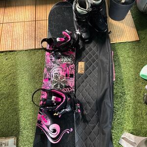 RIDE ライド RAPTURE スノーボード 3点セット 143cm RIDE フルセット　初心者、女性向け