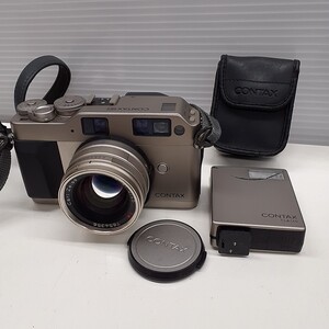 CONTAX コンタックス G1 フィルムカメラ レンズ Carl Zeiss Planar 2/45 ストロボ フラッシュ TLA140 動作未確認ジャンク品　み