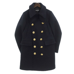 【特別価格】DSQUARED2 23AW DOUBLE BREASTED COAT ダブルブレストウールコート ネイビー メンズ46