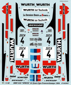 【STUDIO27】1/24 BMW635 WURTH