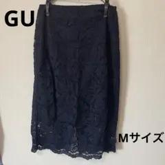 【GU】レーススカート　ネイビー　Ｍ
