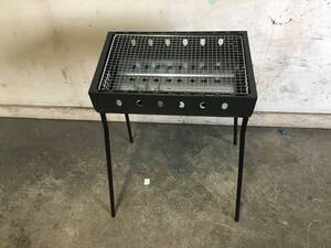 □岐阜発　未使用品△BBQコンロ/メーカー型番不明/網付き/アウトドア/6〜7人用/網サイズ430mm×270mm/バーベキュー　R5.11/29□y