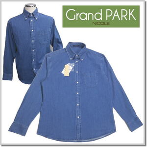 グランドパーク Grand PARK NICOLE ボタンダウンシャツ 3169-8001-92(DENIM)-48(L) 長袖シャツ