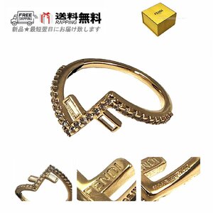 L170-M.. FENDI フェンディ RING リング 指輪 ロゴ イタリア製 アクセ ジュエリー レディース 8AH731ALIDF089U ★ゴールド