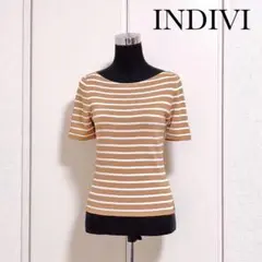 indivi ボーダー ニット トップス