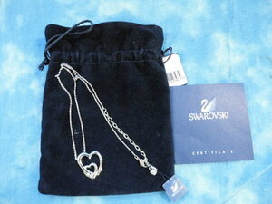 ★SWAROVSKI スワロフスキー ネックレス ペンダント INTERLOCKED HEARTS / ハート アジャスター