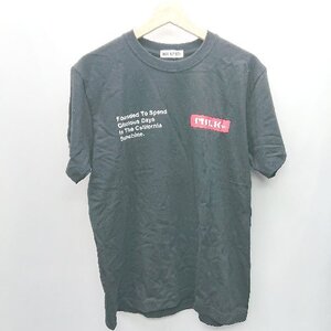 ◇ MILKFED. ミルクフェド 英字プリント 半袖 Tシャツ サイズF ブラック系 レディース E