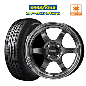 サマータイヤ ホイール 4本セット レイズ ボルク TE37 KCR PROGRESSIVE MODEL グッドイヤー GT-エコ ステージ 165/65R15 タフト 等