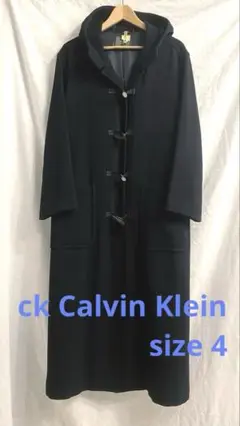 【美品】ckカルバンクラインロングダッフルコート黒4